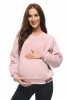 MijaCulture - 3 in 1 light super soft maternity and nursing sweatshirt Olivia M019 Pink